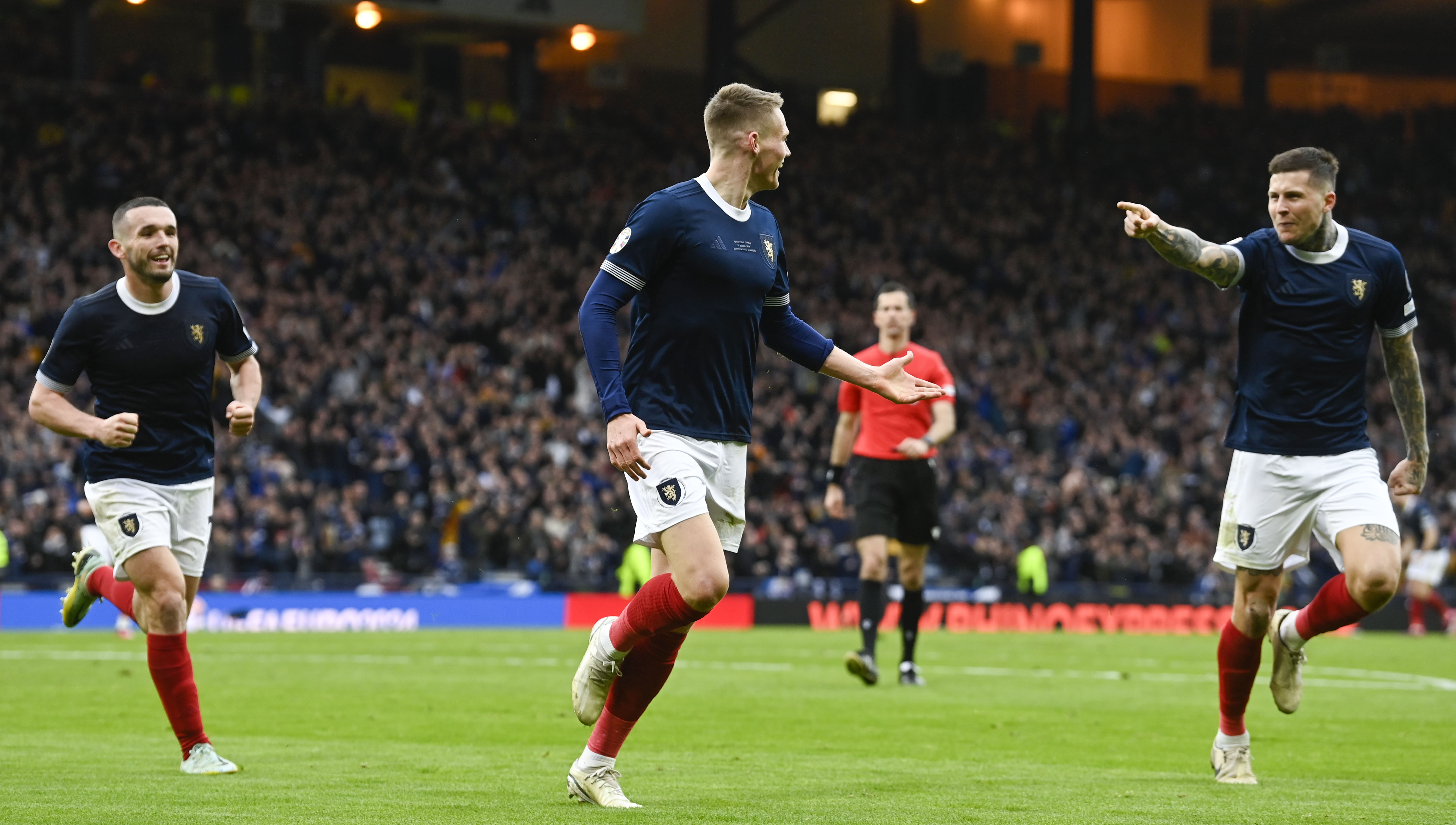 Scotland players celebrate against Cyprus