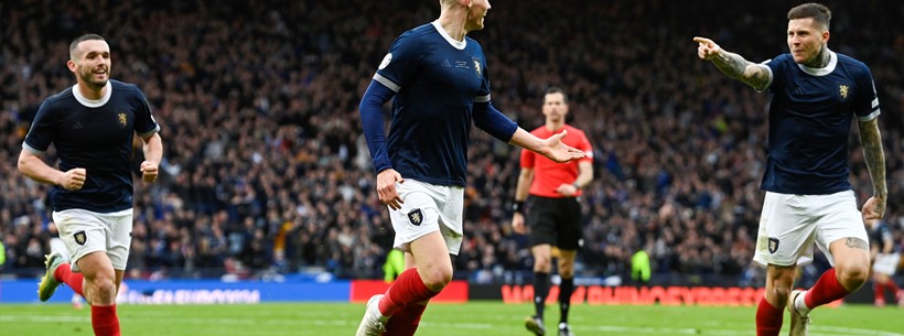 Scotland players celebrate against Cyprus