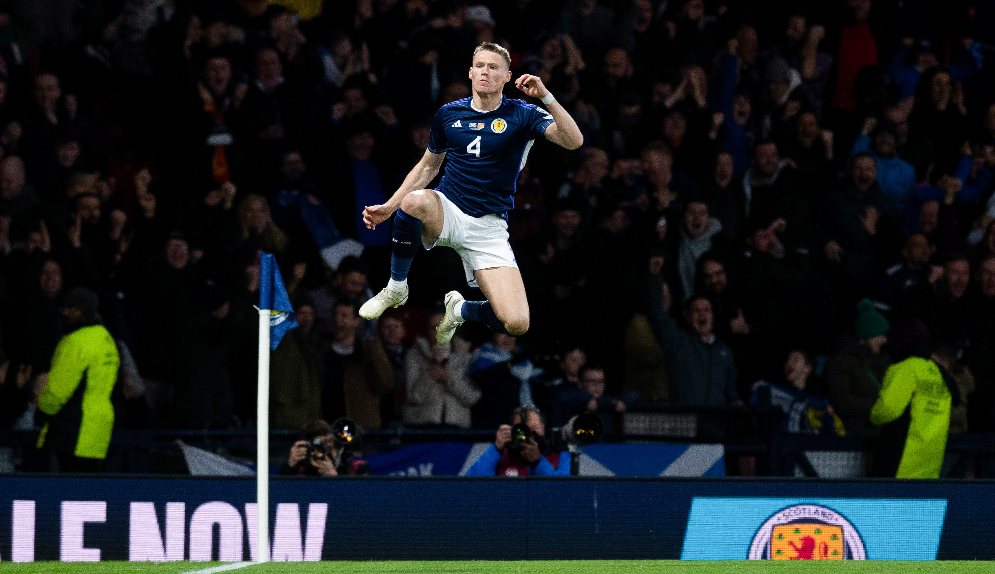 Scott McTominay celebrating for Scotland