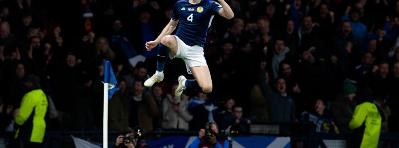 Scott McTominay celebrating for Scotland