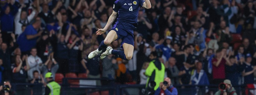 Scott McTominay celebrates his goal for Scotland