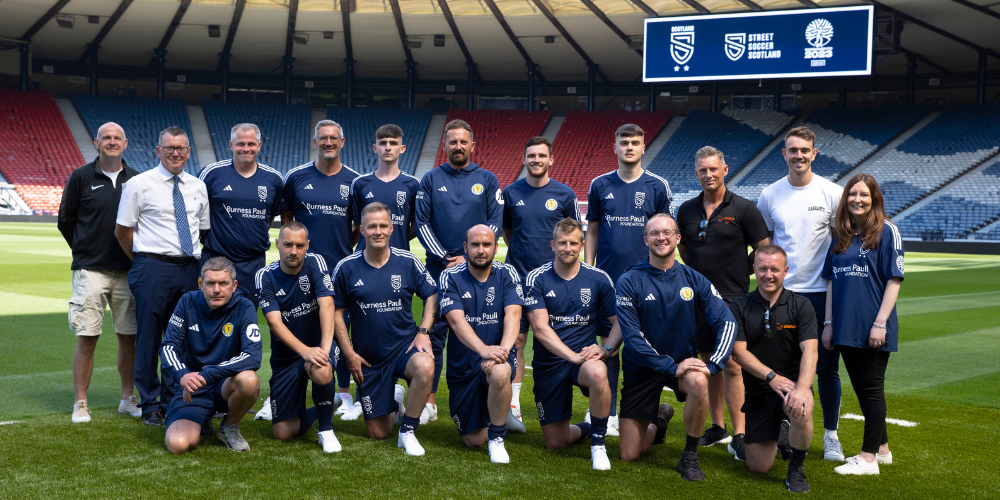 Andy Robertson and the Scotland Homeless World Cup squad