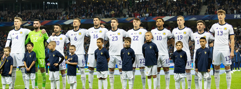 Scotland line up in Lille