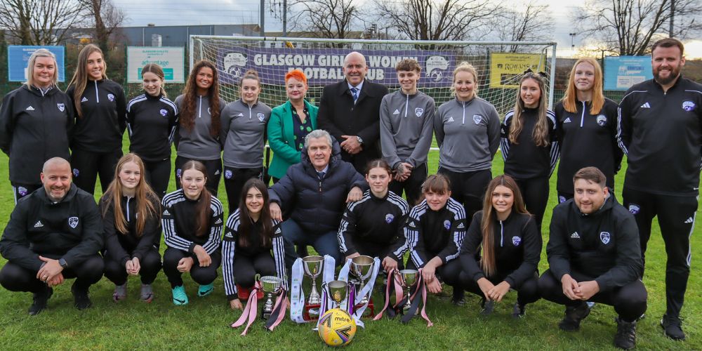 Glasgow Girls FC at facilities funding announcement