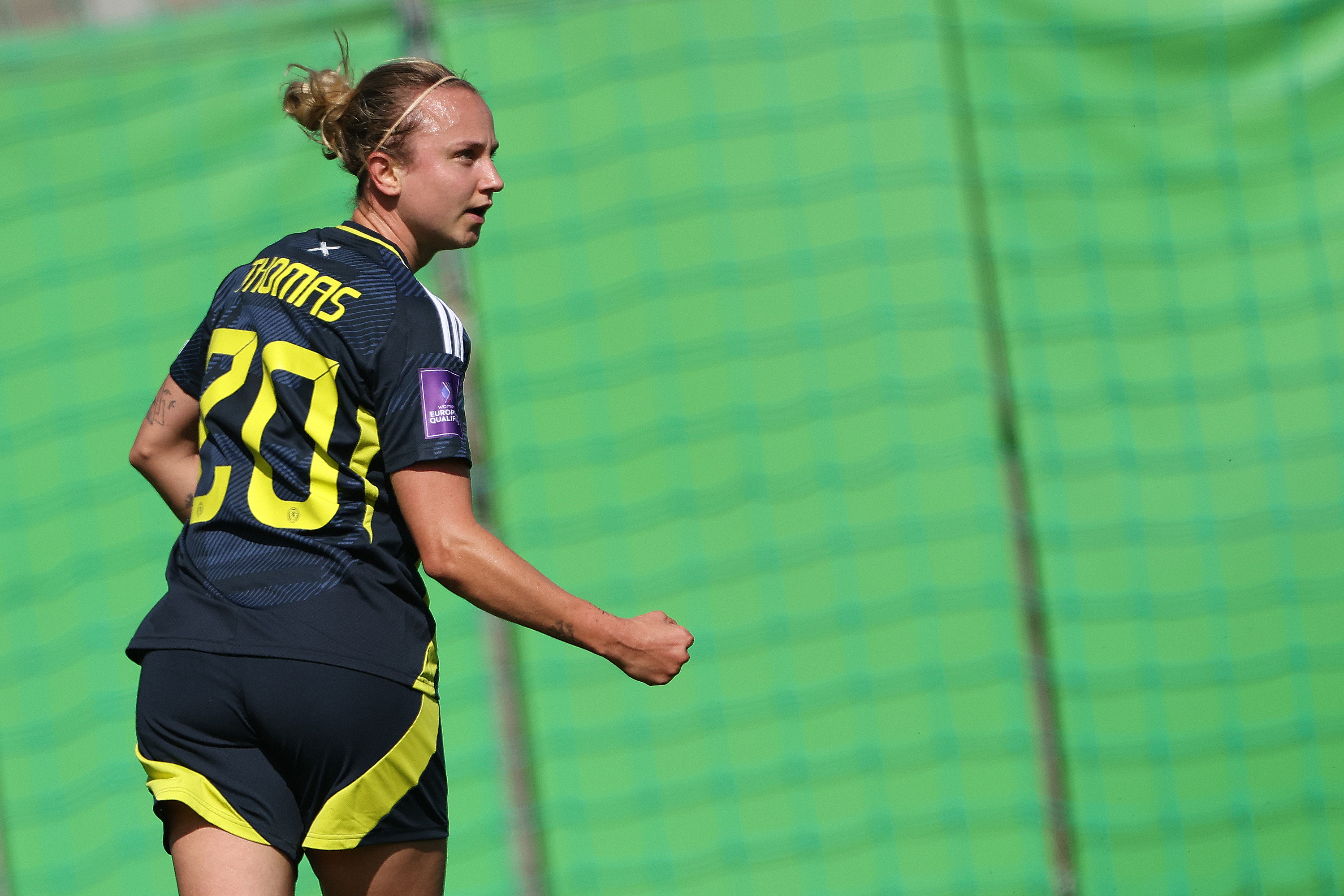 Martha Thomas scores four goals for Scotland
