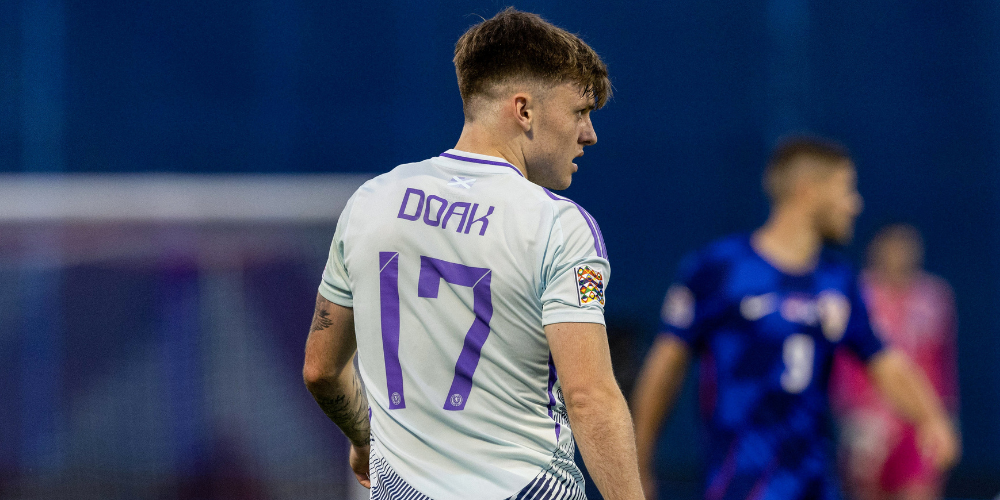 Ben Doak in action for Scotland