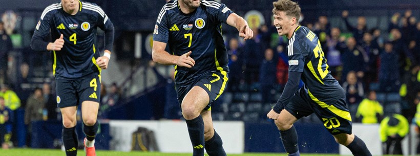 John McGinn celebrates late winner at Hampden Park