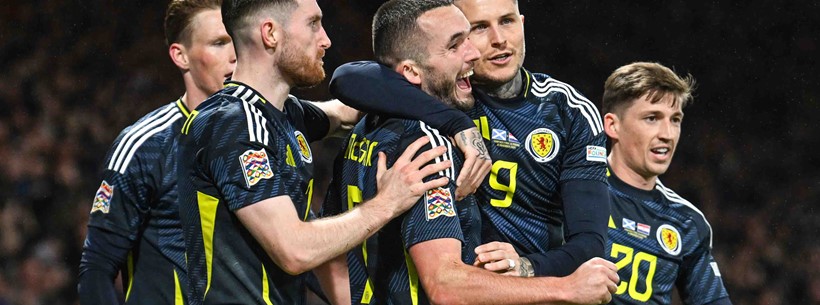 Scotland players celebrating