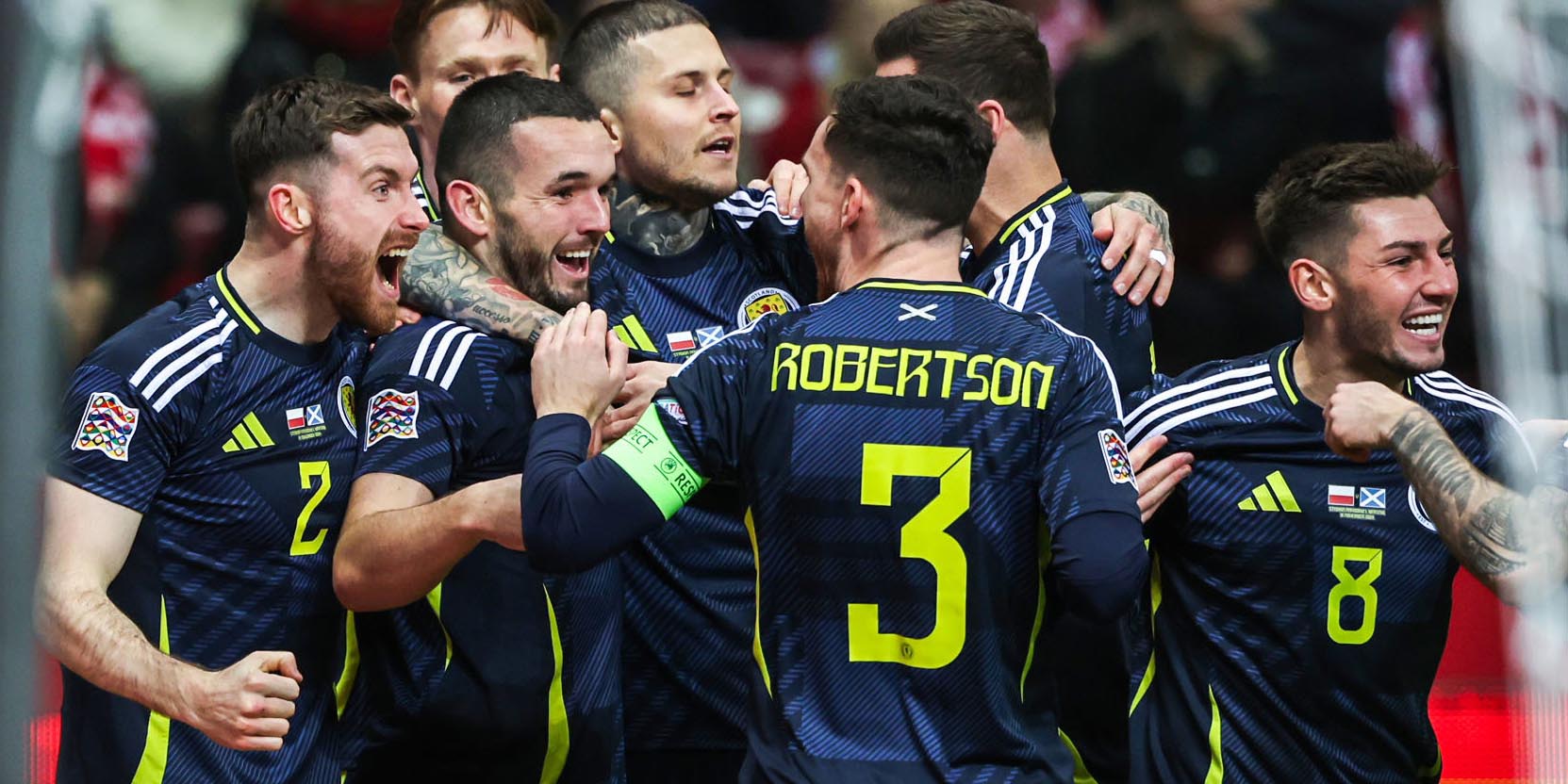 Scotland players celebrating