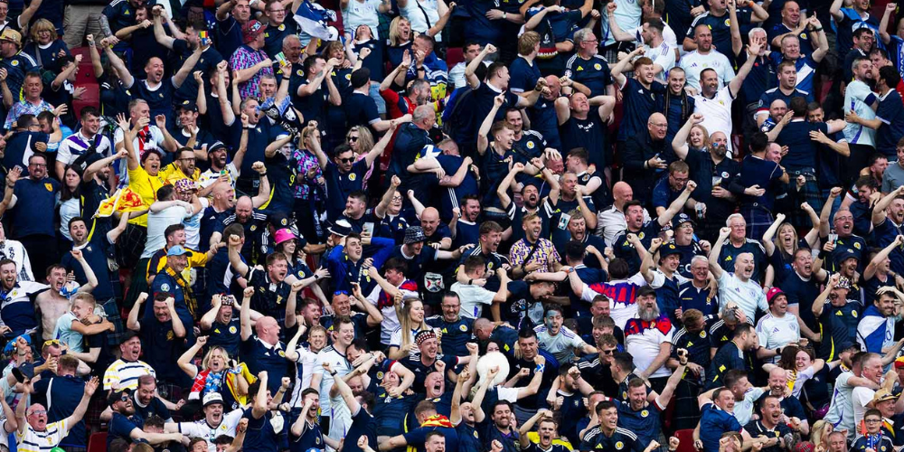 Scotland supporters celebrate