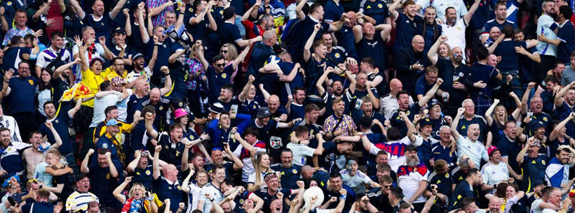 Scotland supporters celebrate