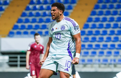 Che Adams Celebration Belarus v Scotland