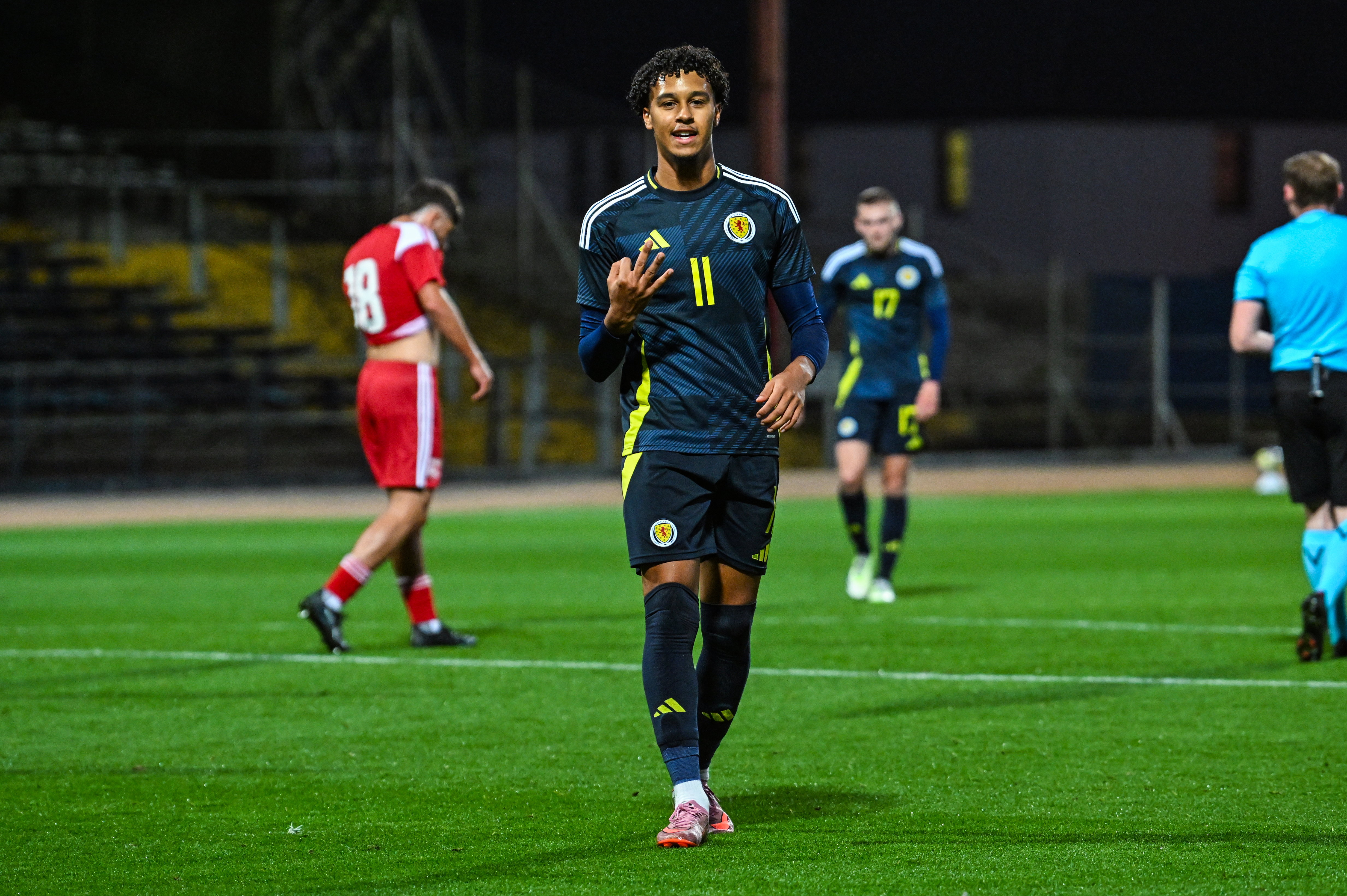 Emilio Lawrence celebrates another goal