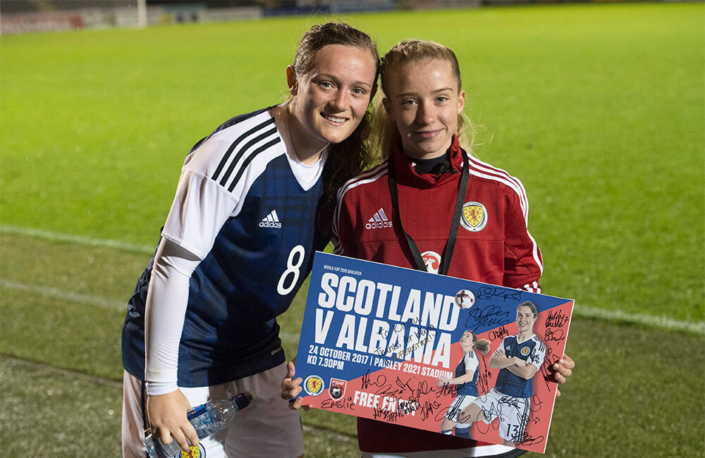 Young fan takes the mic for Scotland's victory over Albania
