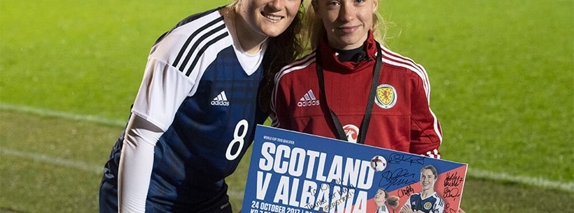 Young fan takes the mic for Scotland's victory over Albania