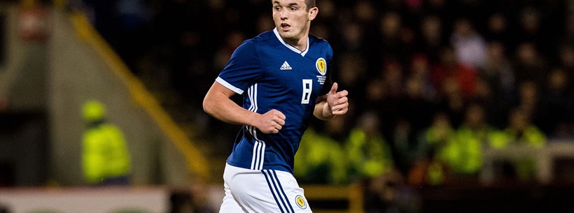 John McGinn playing for Scotland against the Netherlands