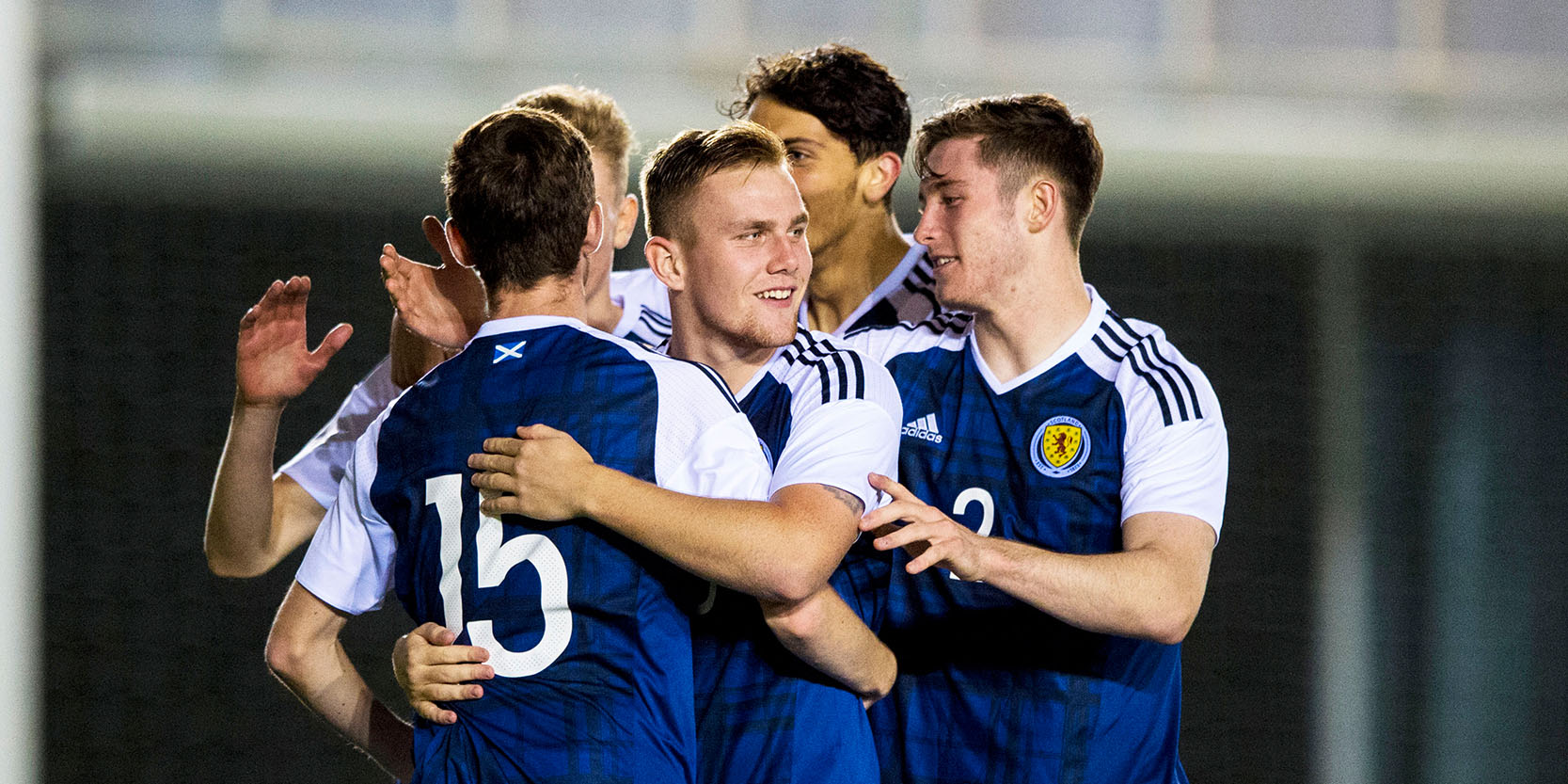 Scotland Under-19s celebrate a goal