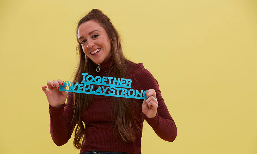 Lisa Evans promotes We Play Strong Vlog
