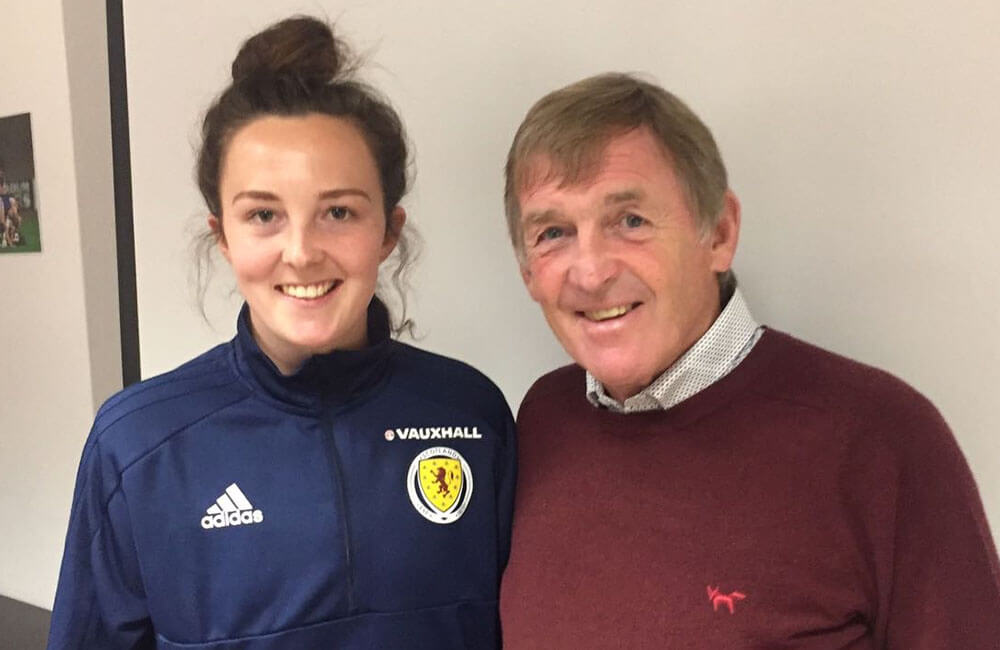 Caroline Weir meets Kenny Dalglish