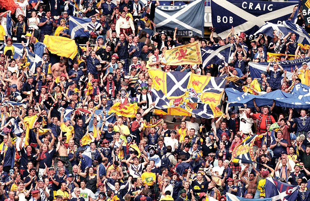 Scotland fans at the 1998 World Cup