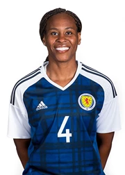 Ifeoma Dieke in Scotland kit