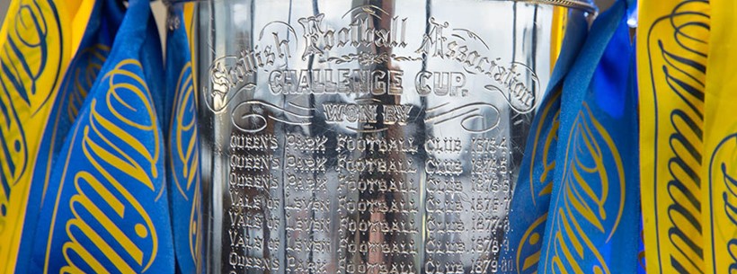 A close up view of the Scottish Cup.