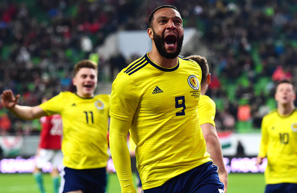 Matt Phillips celebrates scoring for Scotland