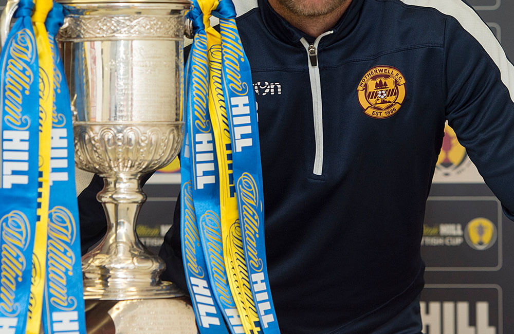 Mystery Motherwell Manager with the Scottish Cup