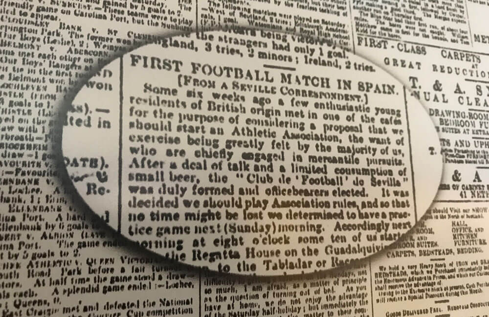 Sevilla newspaper clipping