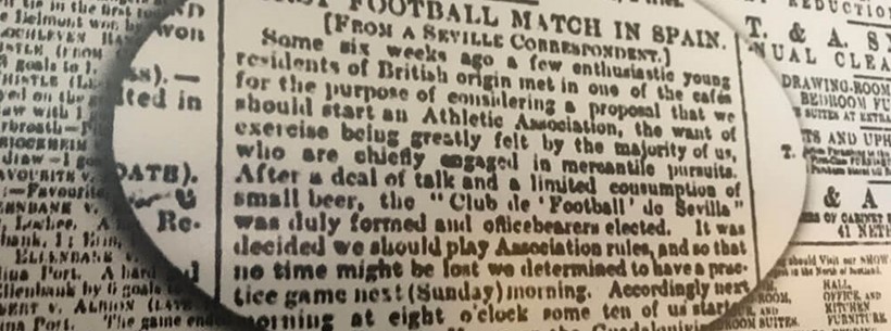 Sevilla newspaper clipping