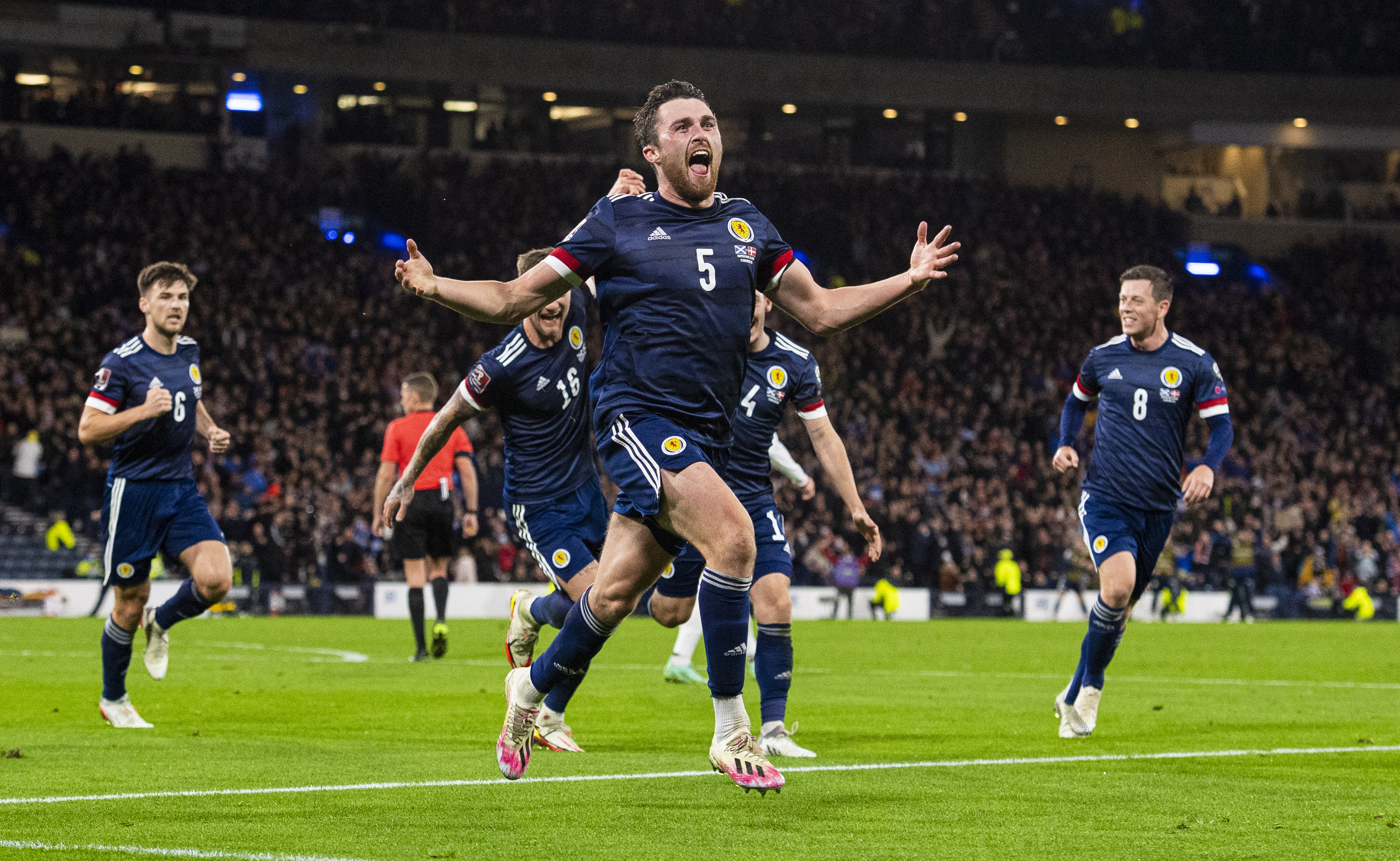 John Souttar celebrating