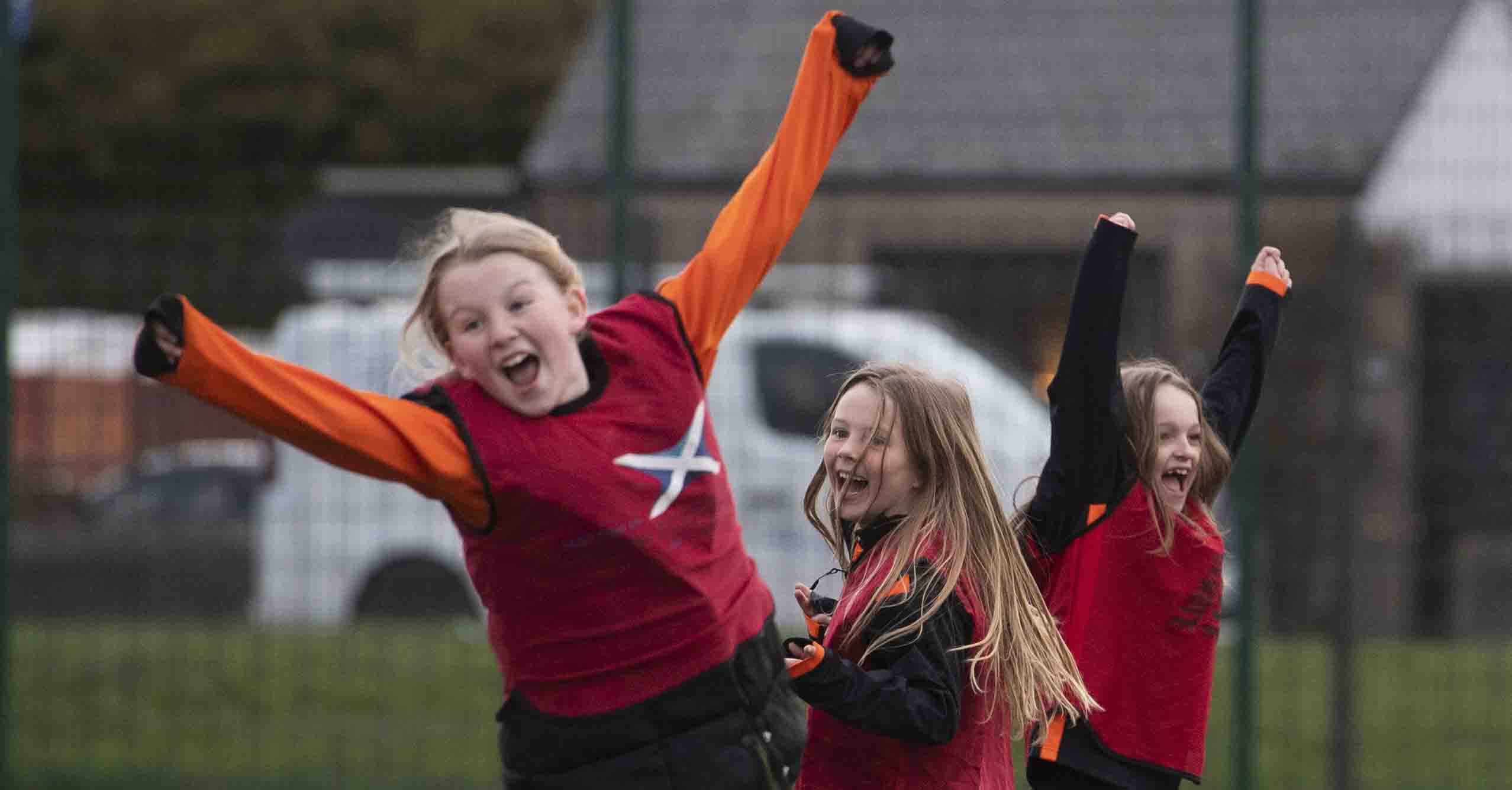 Children playing football