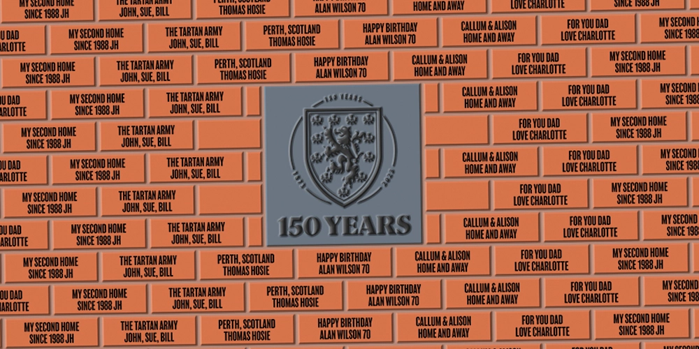 Personalised stadium bricks at Hampden Park