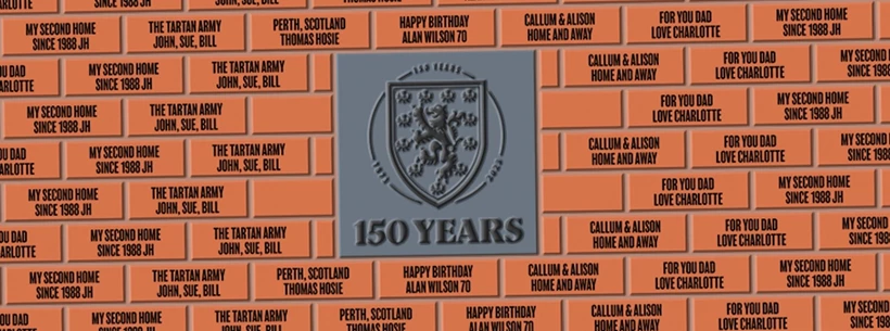 Personalised stadium bricks at Hampden Park